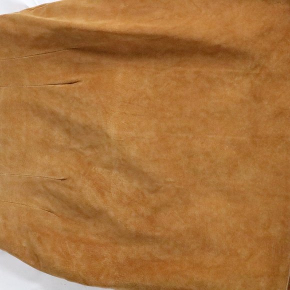 VTG CEDARS Genuine Palomino Leather Skirt Sz 14 - Picture 5 of 16